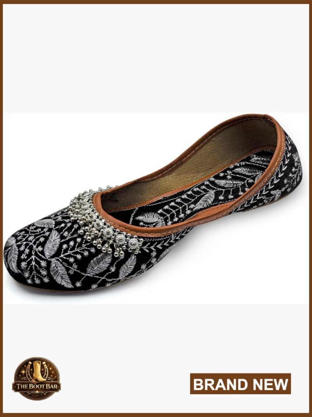 Embroidered Flats Punjabi Jutti Embellished Khussa Payal Slip Ons Party Wear